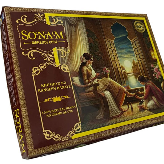 Sonam Organic Henna Cone - Perfect for Body Art & Temporary Tattoos