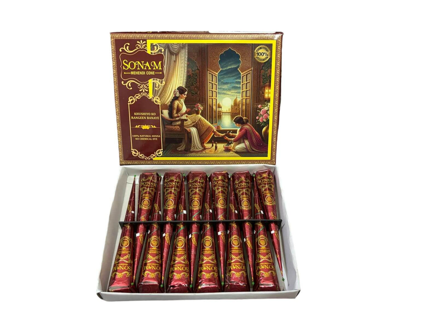 Sonam Organic Henna Cone - Perfect for Body Art & Temporary Tattoos
